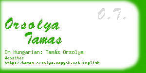 orsolya tamas business card