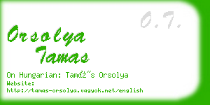 orsolya tamas business card